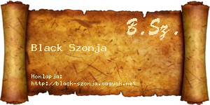 Black Szonja névjegykártya